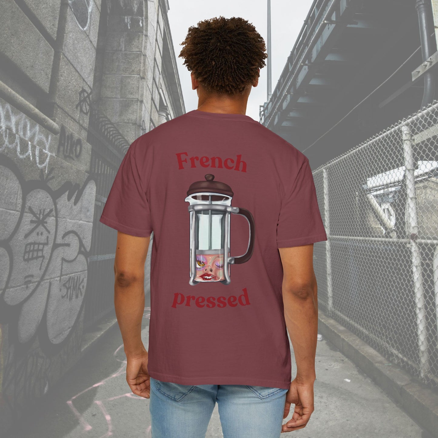 French Pressed Unisex T-shirt, Funny Coffee Shirt, Gift for Coffee Lovers, Cozy Casual Wear, Perfect for Birthdays