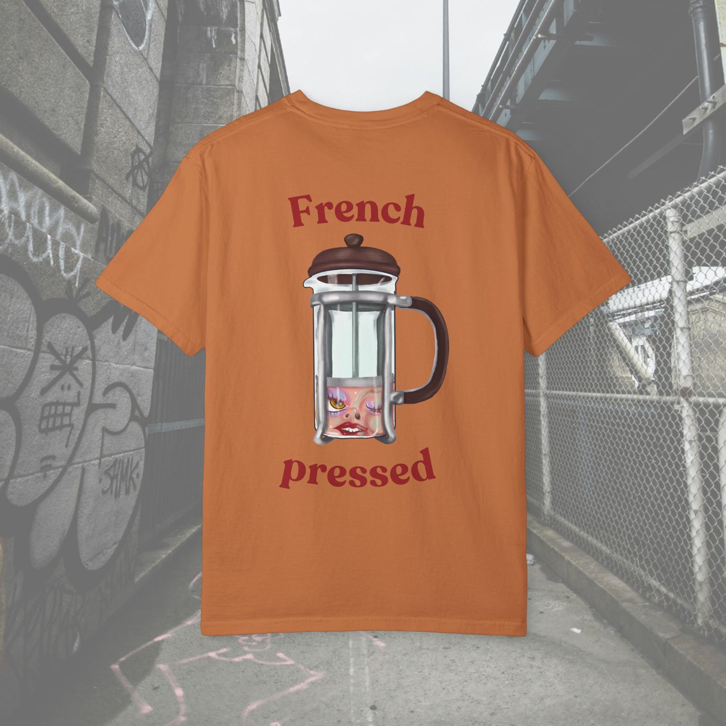 French Pressed Unisex T-shirt, Funny Coffee Shirt, Gift for Coffee Lovers, Cozy Casual Wear, Perfect for Birthdays
