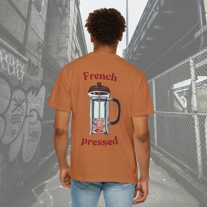 French Pressed Unisex T-shirt, Funny Coffee Shirt, Gift for Coffee Lovers, Cozy Casual Wear, Perfect for Birthdays